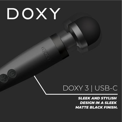 PlayBound UK adult toys & lingerie: doxy wand 3 black usb powered
