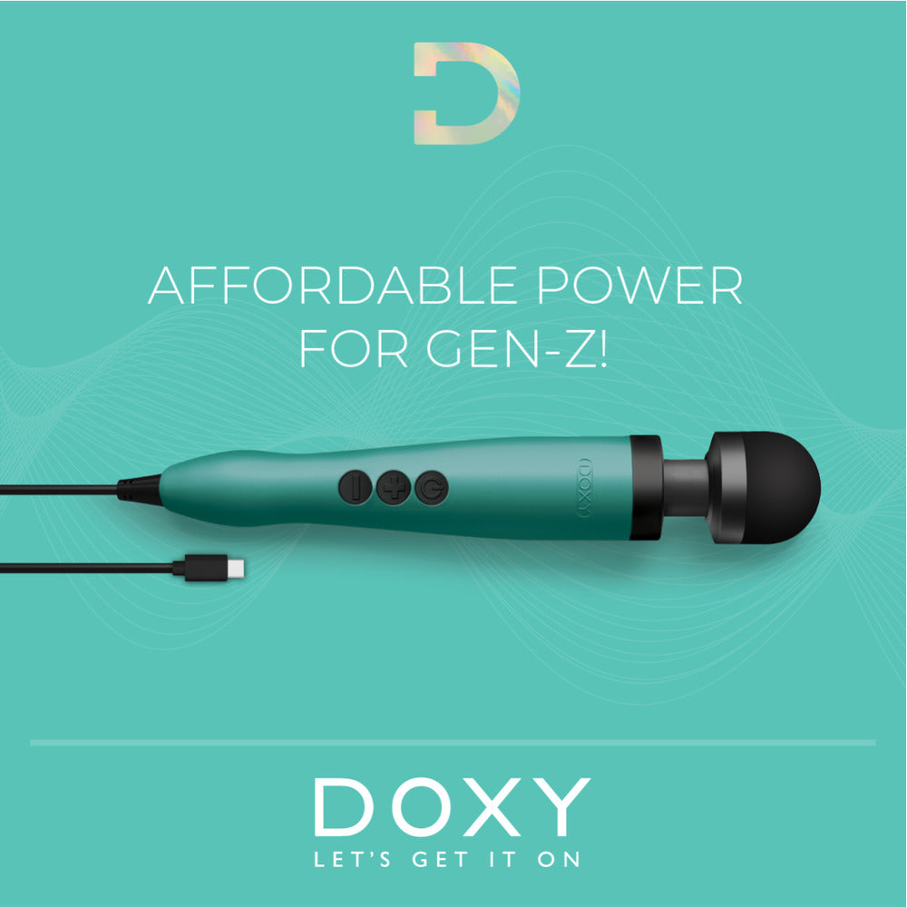 PlayBound UK adult toys & lingerie: doxy wand 3 turquoise usb powered