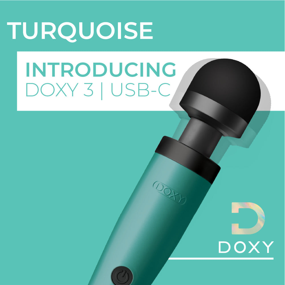 PlayBound UK adult toys & lingerie: doxy wand 3 turquoise usb powered