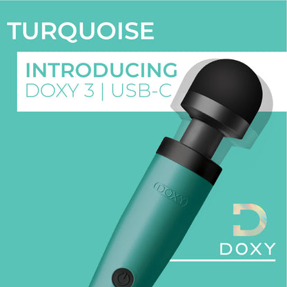 PlayBound UK adult toys & lingerie: doxy wand 3 turquoise usb powered