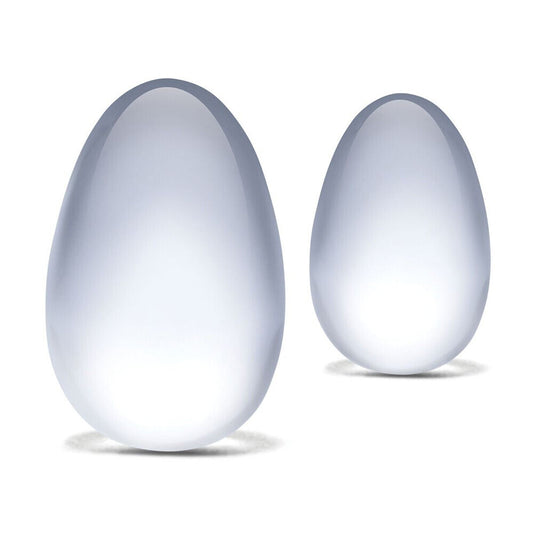 PlayBound UK adult toys & lingerie: glass yoni eggs 2 piece set