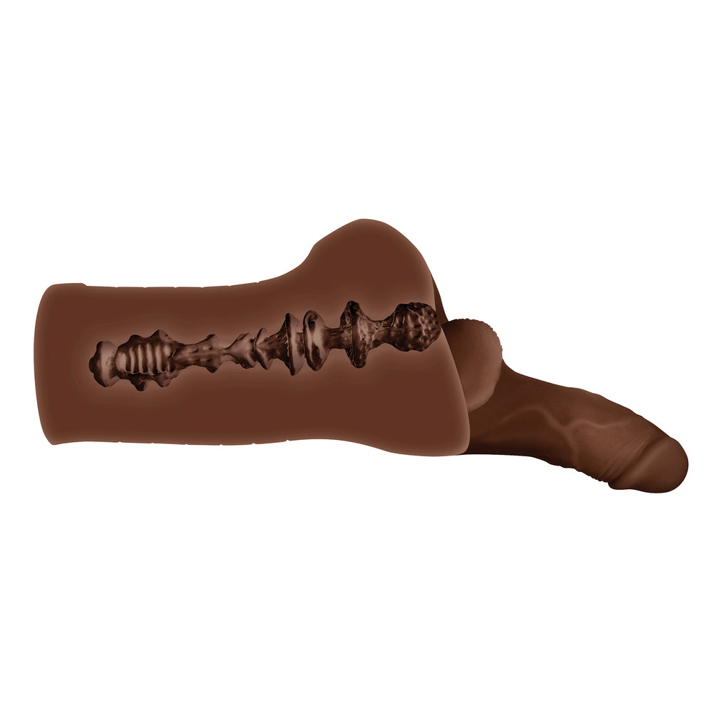 PlayBound UK adult toys & lingerie: gender x back door bash masturbator flesh brown