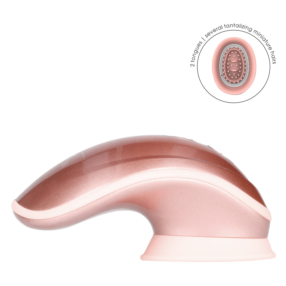 PlayBound UK adult toys & lingerie: twitch rose gold hands free suction and vibration toy