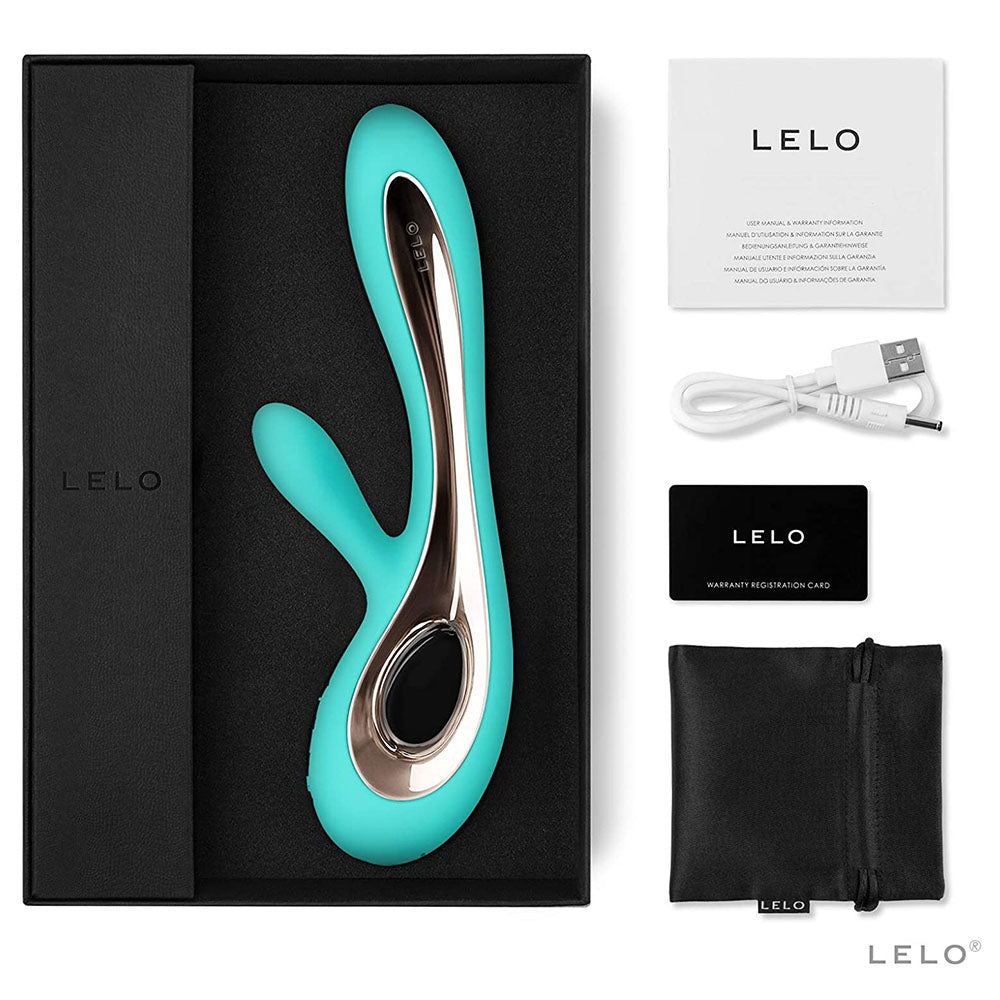 PlayBound UK adult toys & lingerie: lelo soraya 2 dual rabbit vibrator aqua