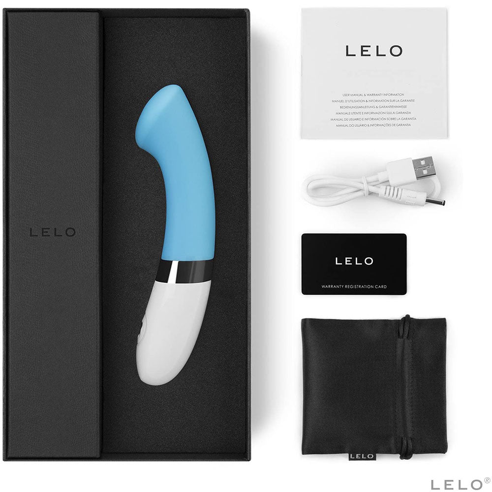 PlayBound UK adult toys & lingerie: lelo gigi 2 turquoise blue g spot vibrator