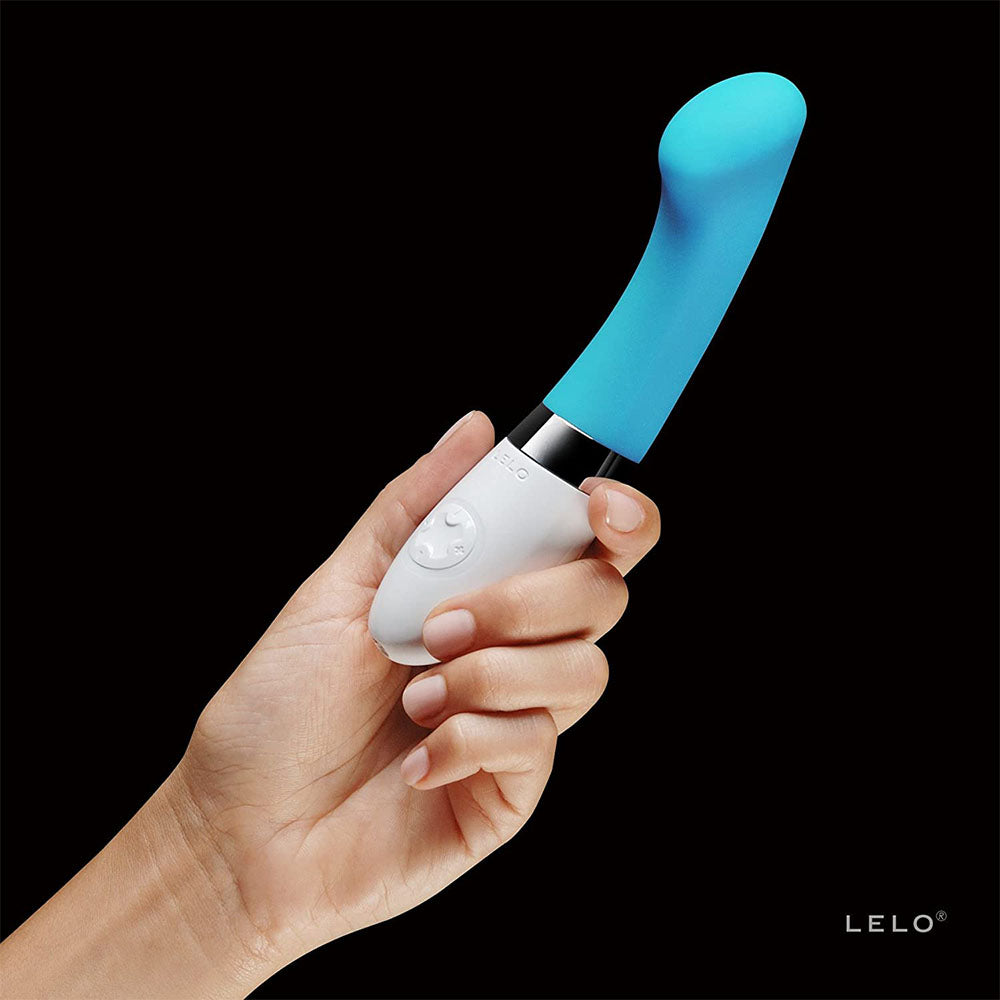 PlayBound UK adult toys & lingerie: lelo gigi 2 turquoise blue g spot vibrator