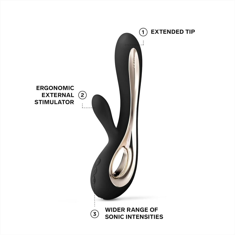 PlayBound UK adult toys & lingerie: lelo soraya 2 dual rabbit vibrator black