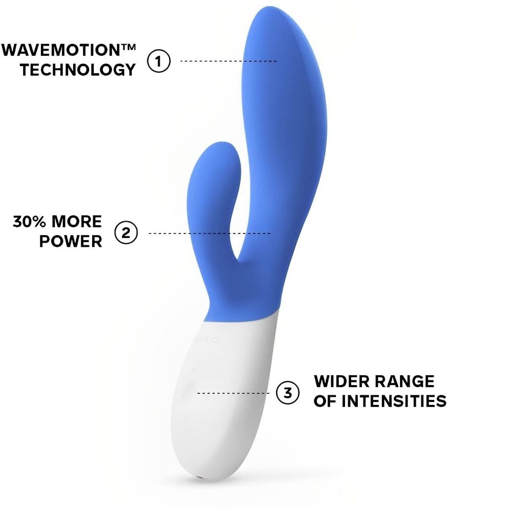 PlayBound UK adult toys & lingerie: lelo ina wave 2 luxury rechargeable vibe blue