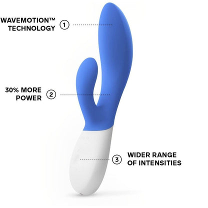 PlayBound UK adult toys & lingerie: lelo ina wave 2 luxury rechargeable vibe blue