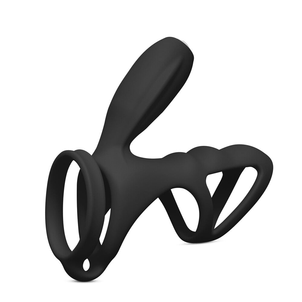 PlayBound UK adult toys & lingerie: cockring and clit vibrator black