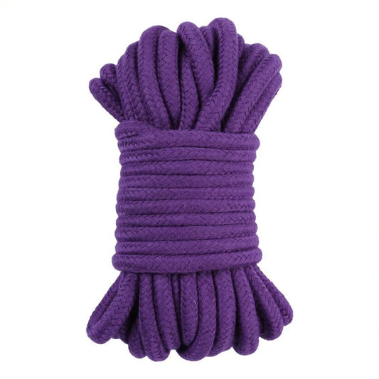 PlayBound UK adult toys & lingerie: me you us tie me up soft cotton rope 10 metres purple