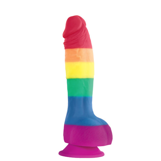 PlayBound UK adult toys & lingerie: colours pride edition 6 inch realistic silicone dildo with balls