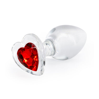PlayBound UK adult toys & lingerie: crystal desires glass heart medium butt plug