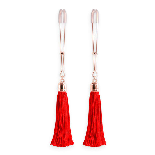 PlayBound UK adult toys & lingerie: bound nipple clamps red tassel