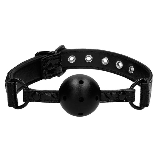 PlayBound UK adult toys & lingerie: ouch breathable luxury black ball gag