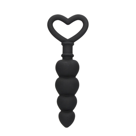 PlayBound UK adult toys & lingerie: ouch silicone anal love beads black