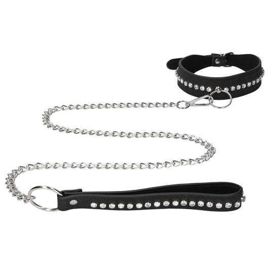 PlayBound UK adult toys & lingerie: ouch diamond studded collar with leash