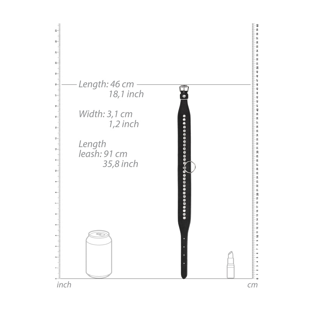 PlayBound UK adult toys & lingerie: ouch diamond studded collar with leash