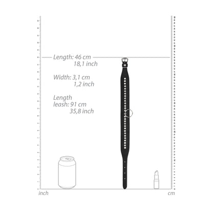 PlayBound UK adult toys & lingerie: ouch diamond studded collar with leash