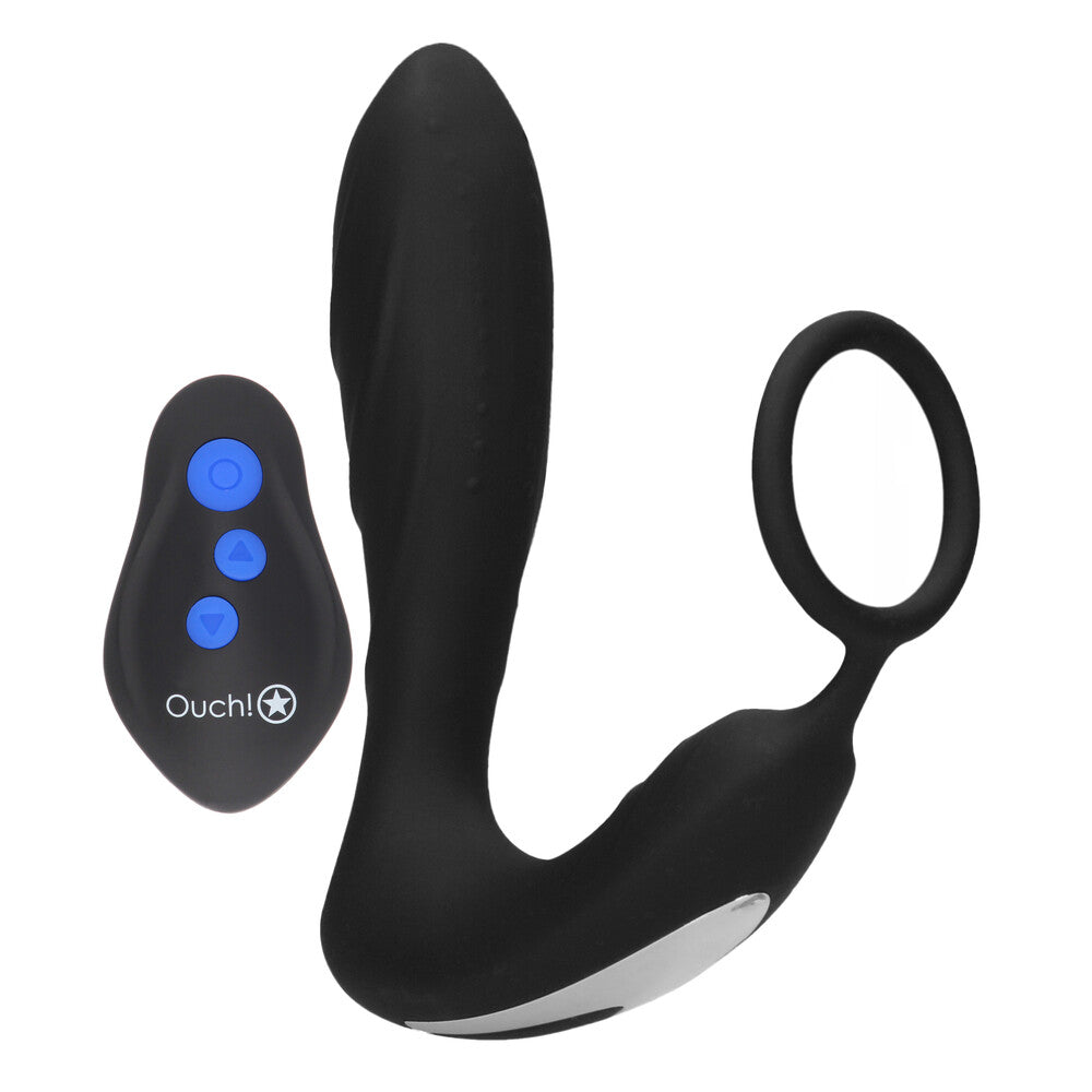 PlayBound UK adult toys & lingerie: ouch e stimulation and vibration butt plug and cock ring