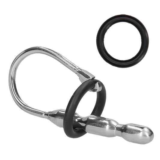 PlayBound UK adult toys & lingerie: ouch urethral sounding stainless steel stretcher with ring