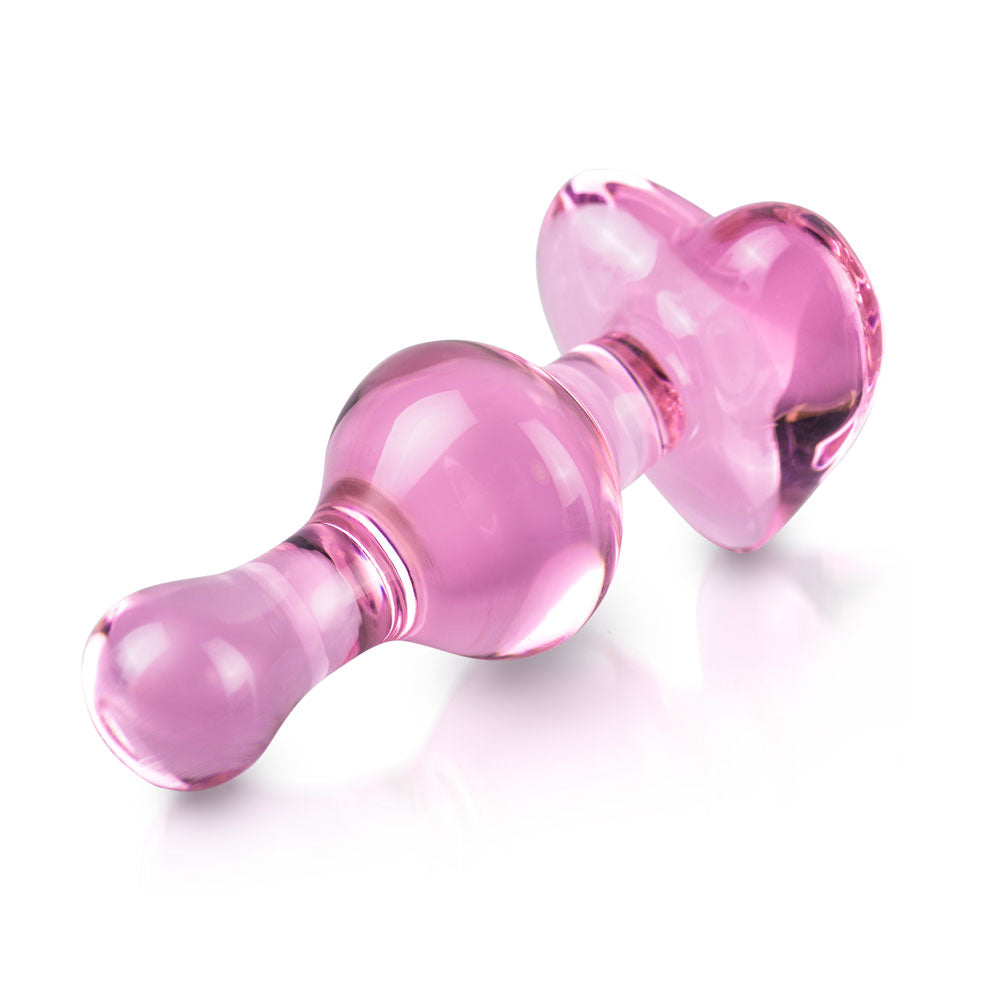 PlayBound UK adult toys & lingerie: icicles no 75 pink heart glass butt plug