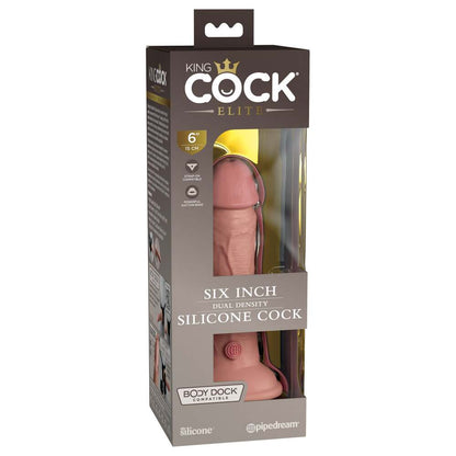PlayBound UK adult toys & lingerie: king cock elite 6 inch dual density dildo caramel