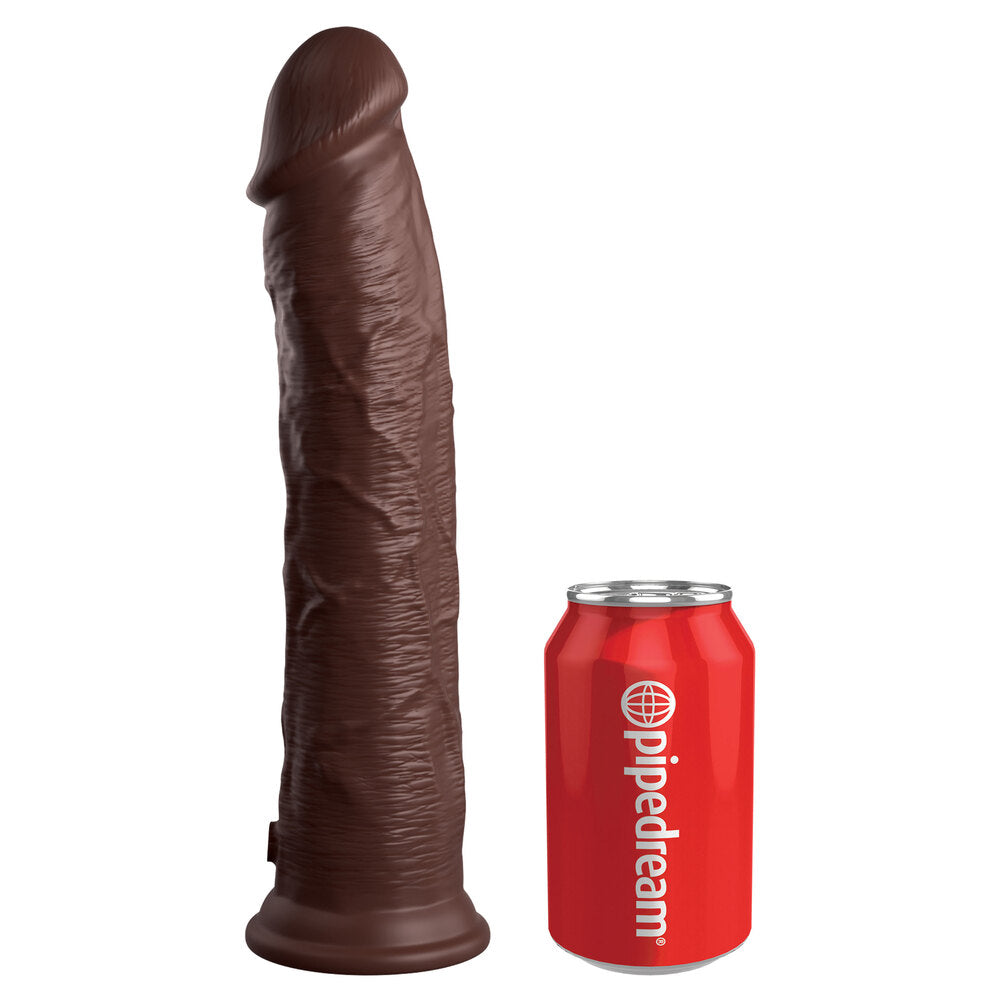 PlayBound UK adult toys & lingerie: king cock elite 11 inch dual density cock flesh brown