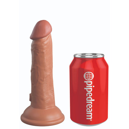 PlayBound UK adult toys & lingerie: king cock elite 6 inch dual density vibrating cock flesh brown