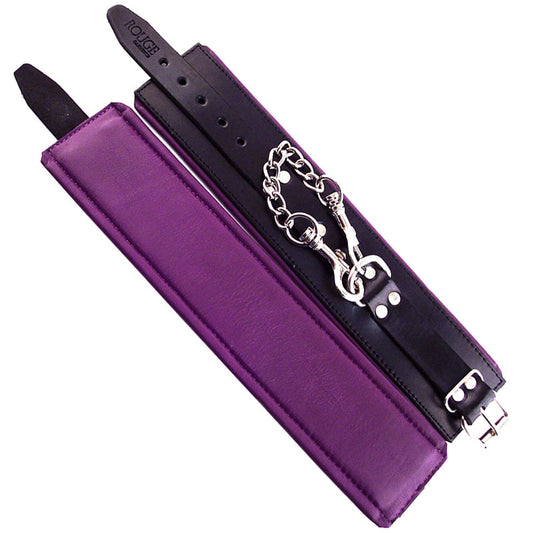 PlayBound UK adult toys & lingerie: rouge garments ankle cuffs padded purple trimmed