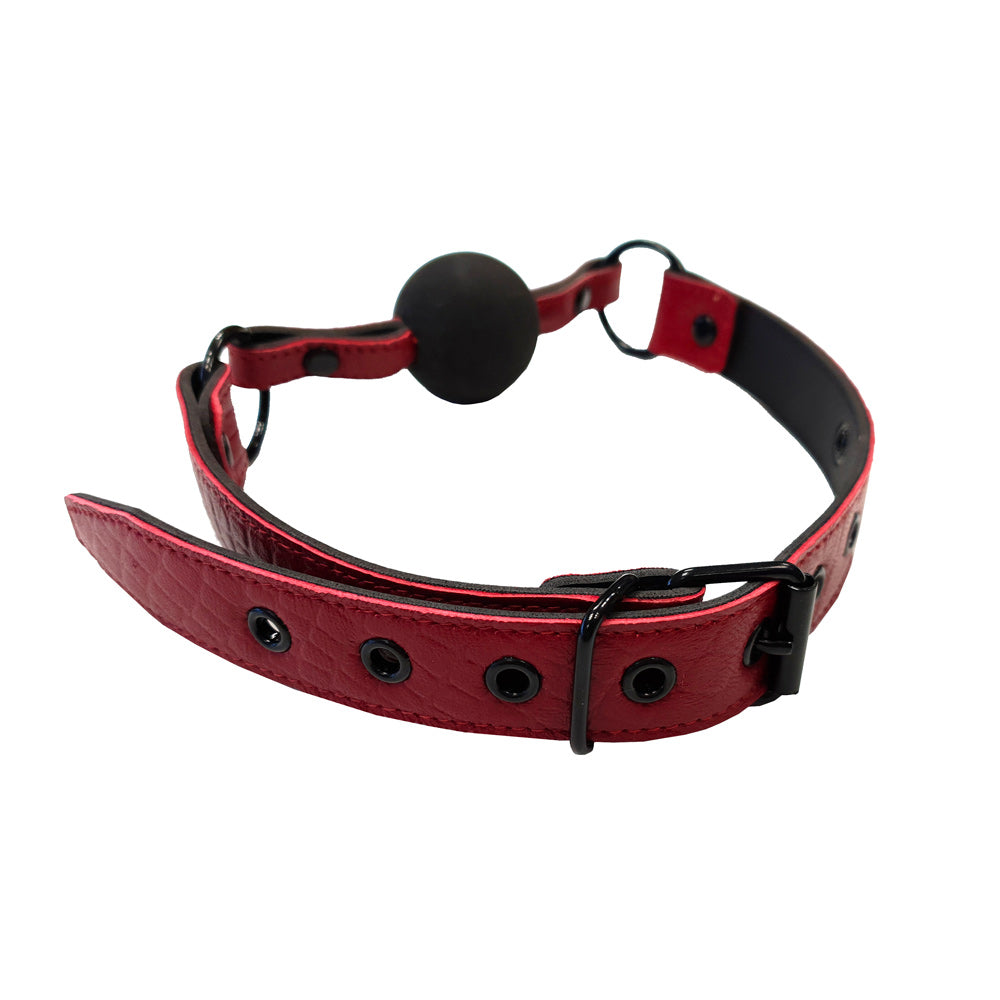 PlayBound UK adult toys & lingerie: rouge garments leather croc print ball gag