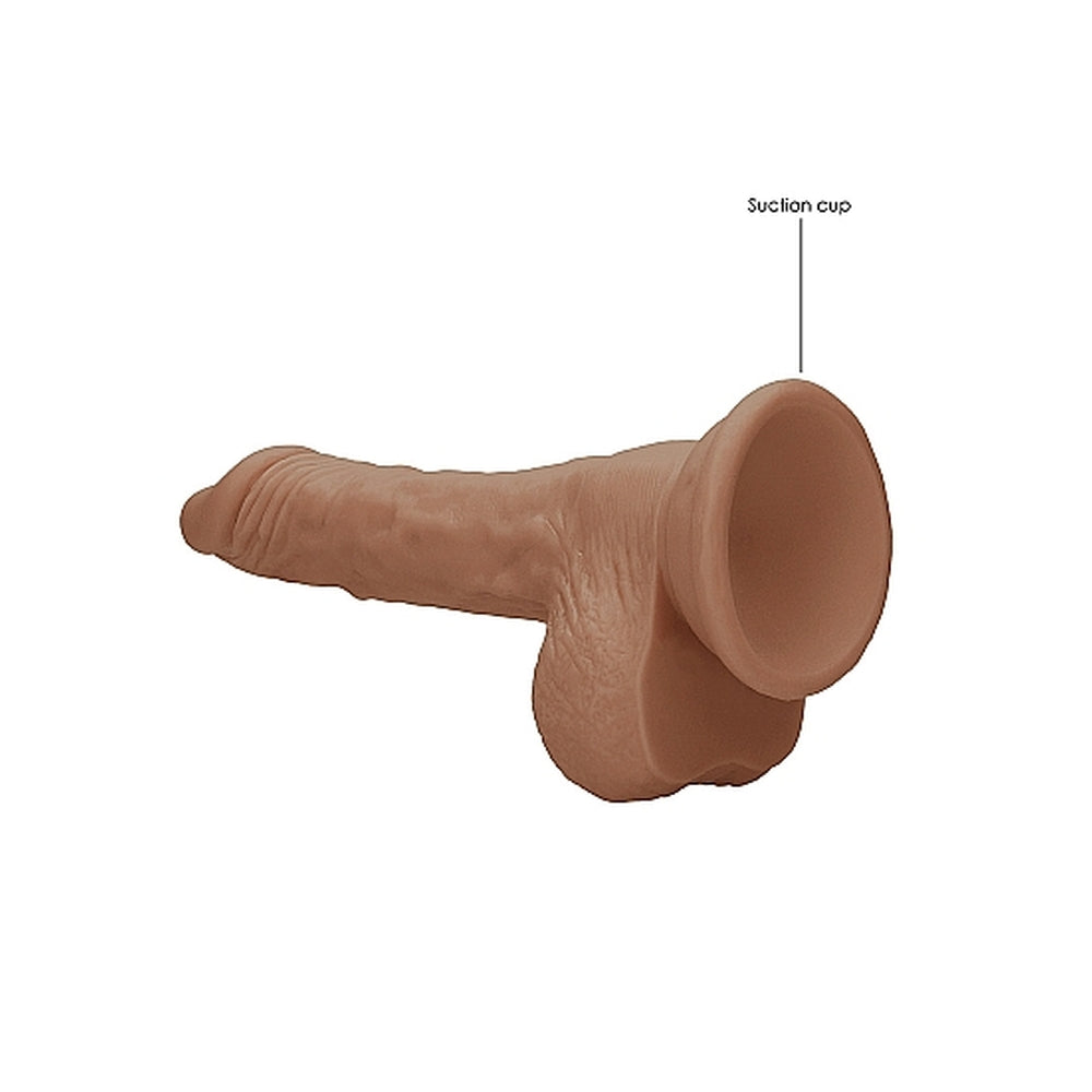 PlayBound UK adult toys & lingerie: realrock 7 inch dong with testicles flesh tan