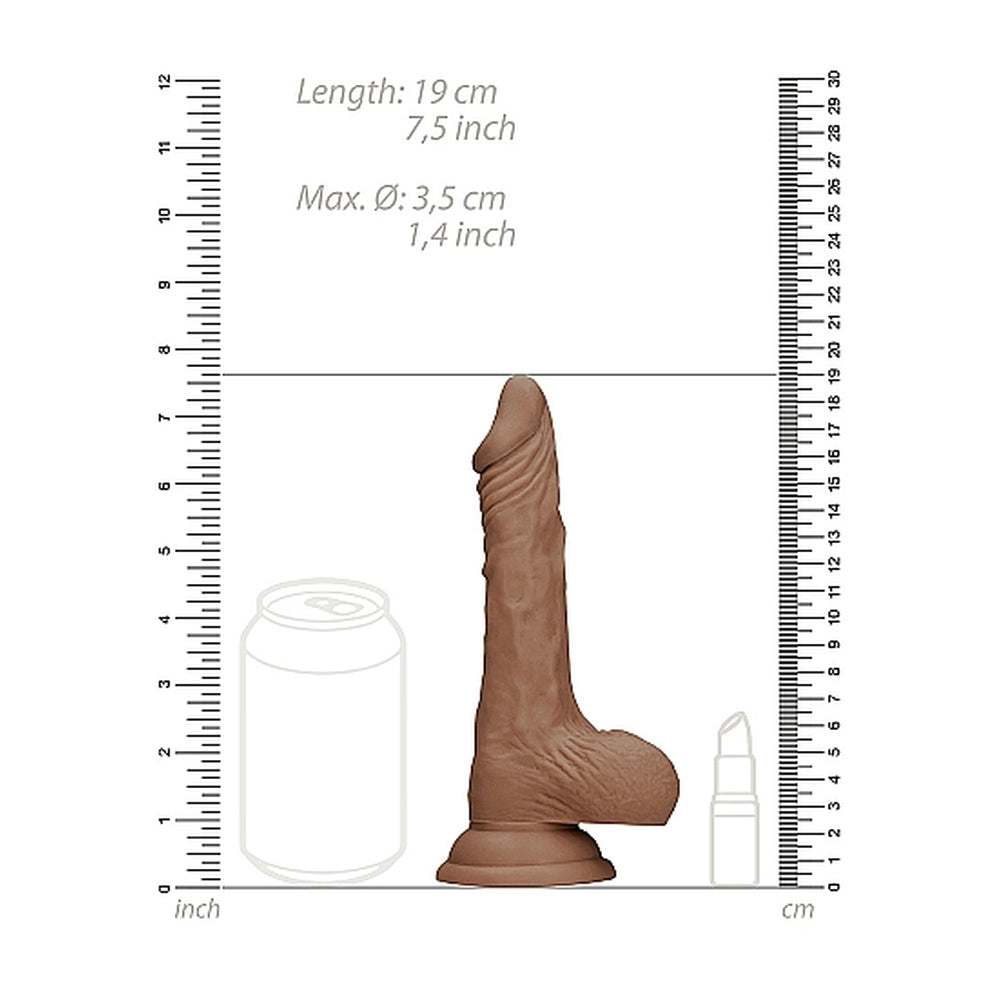 PlayBound UK adult toys & lingerie: realrock 7 inch dong with testicles flesh tan