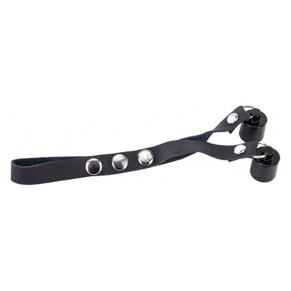 PlayBound UK adult toys & lingerie: the red leather ball stretcher with weights 2 x 50g