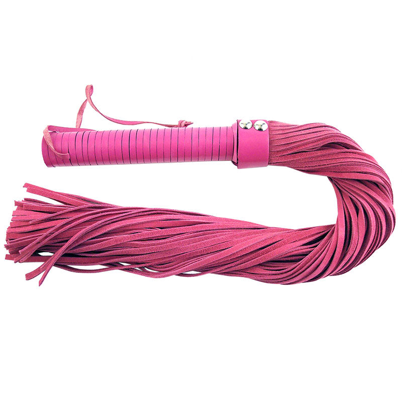 PlayBound UK adult toys & lingerie: rouge garments pink suede flogger