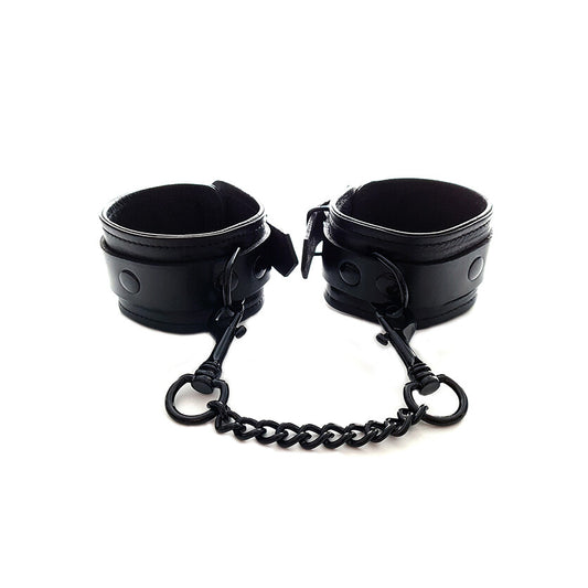 PlayBound UK adult toys & lingerie: rouge garments plain black wrist cuffs