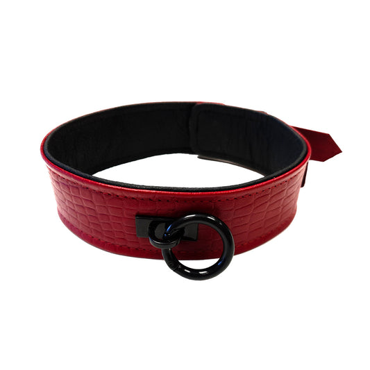 PlayBound UK adult toys & lingerie: rouge garments leather croc print collar