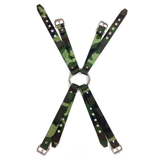 PlayBound UK adult toys & lingerie: rouge army camouflage chest harness