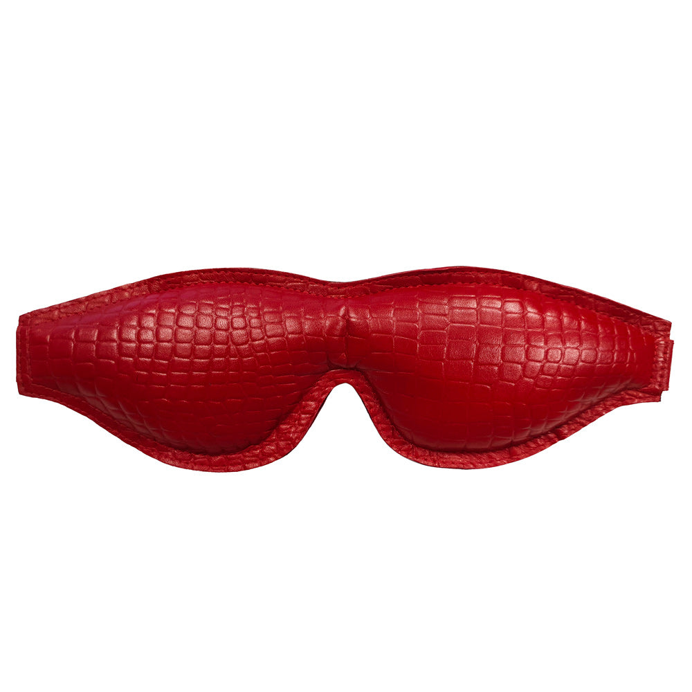 PlayBound UK adult toys & lingerie: rouge garments leather croc print padded blindfold