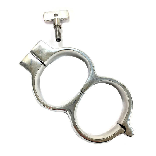PlayBound UK adult toys & lingerie: rouge stainless steel lockable wrist cuffs