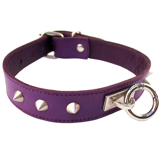 PlayBound UK adult toys & lingerie: rouge garments purple studded oring studded collar