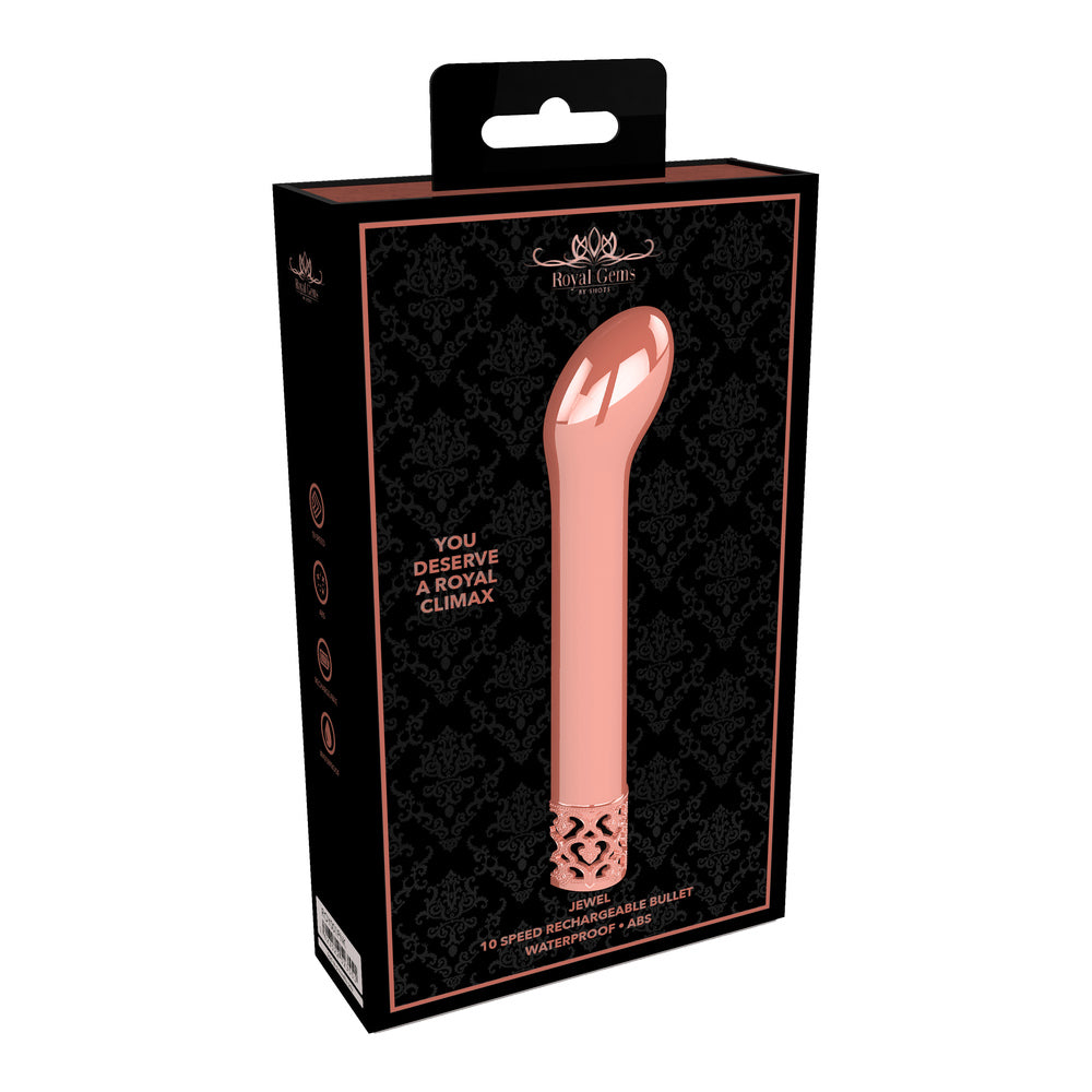 PlayBound UK adult toys & lingerie: royal gems jewel rechargeable g spot bullet rose gold