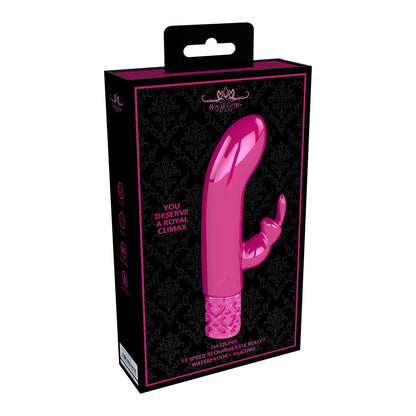PlayBound UK adult toys & lingerie: royal gems dazzling rechargeable rabbit bullet pink