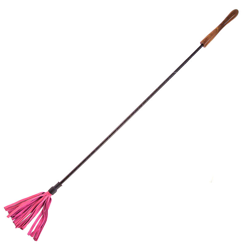 PlayBound UK adult toys & lingerie: rouge garments riding crop with wooden handle pink