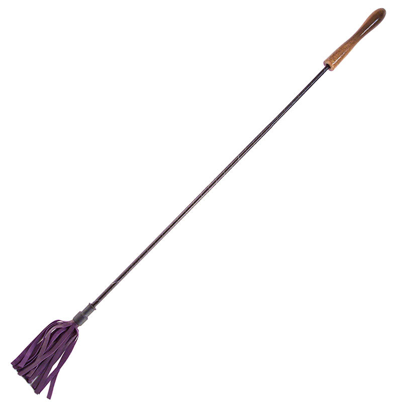 PlayBound UK adult toys & lingerie: rouge garments riding crop with wooden handle purple