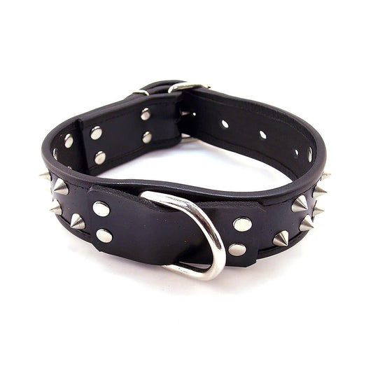 PlayBound UK adult toys & lingerie: rouge garments black leather studded collar