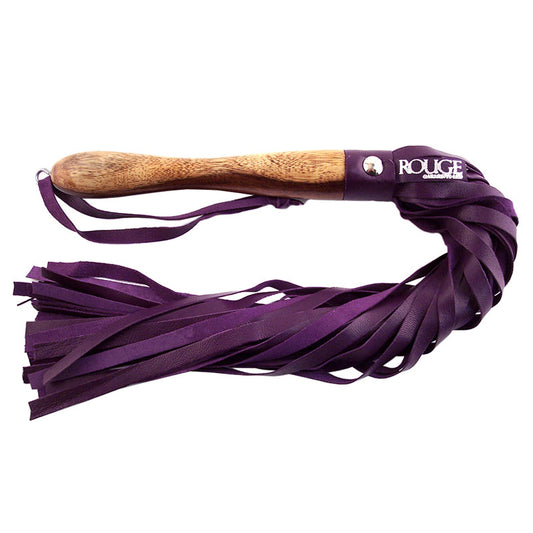 PlayBound UK adult toys & lingerie: rouge garments wooden handled purple leather flogger