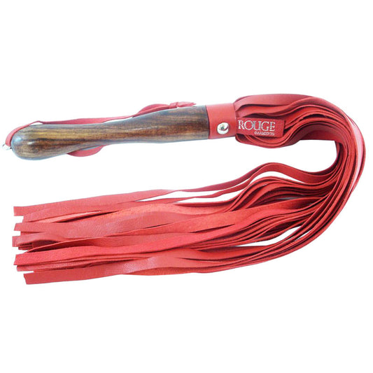 PlayBound UK adult toys & lingerie: rouge garments wooden handled red leather flogger