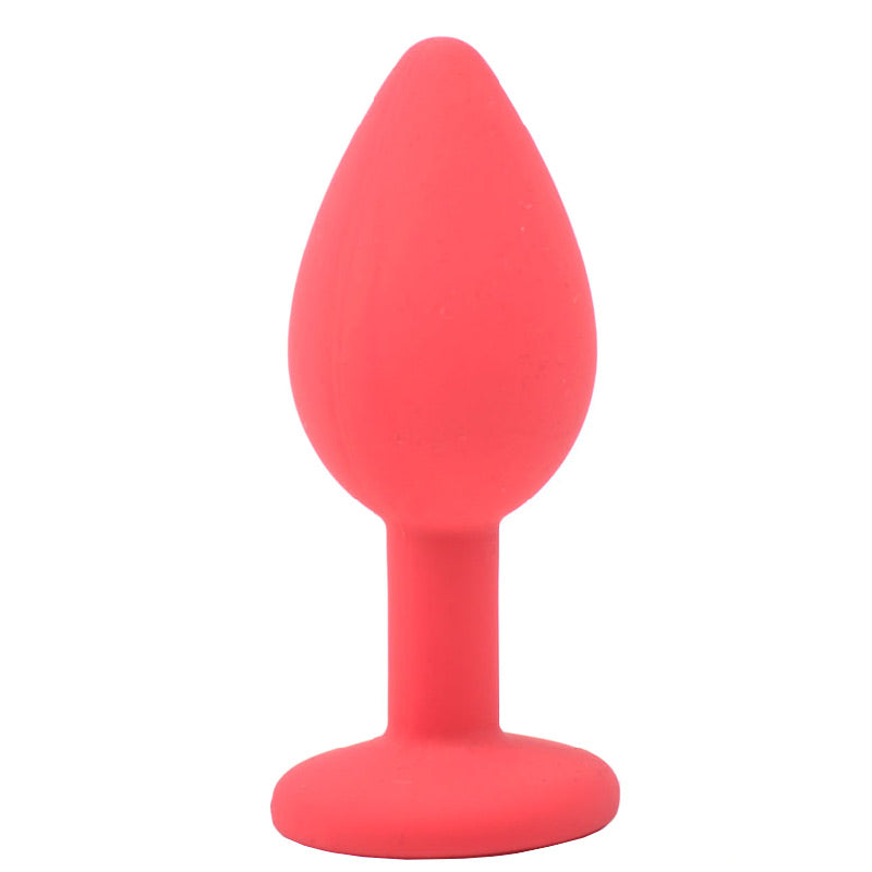 PlayBound UK adult toys & lingerie: small red jewelled silicone butt plug