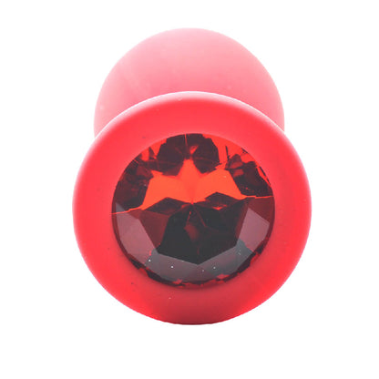 PlayBound UK adult toys & lingerie: large red jewelled silicone butt plug